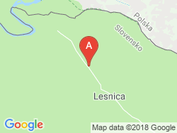 Turistická ubytovňa LESNICA Mapa