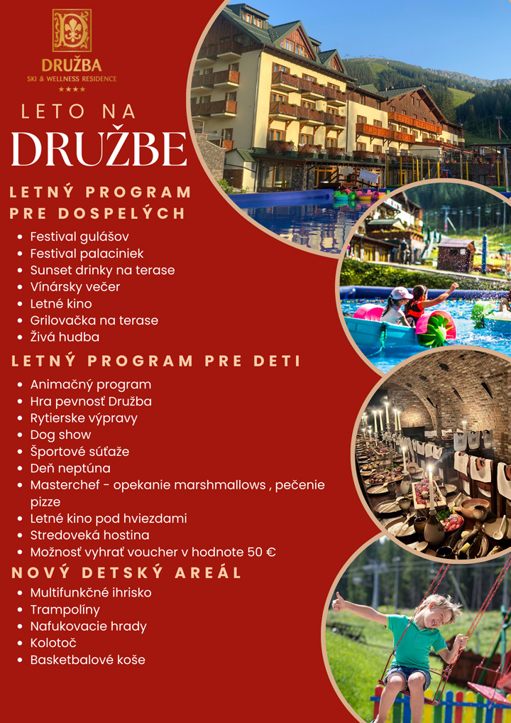 Letný program v Hoteli Družba (leták)