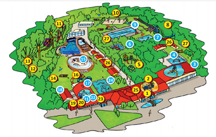 Mapa areálu kúpaliska vo Veľkom Mederi Mapa areálu kúpaliska vo Veľkom Mederi