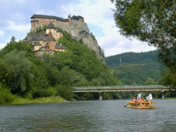 Wooden-Raft on Orava Oravský Podzámok